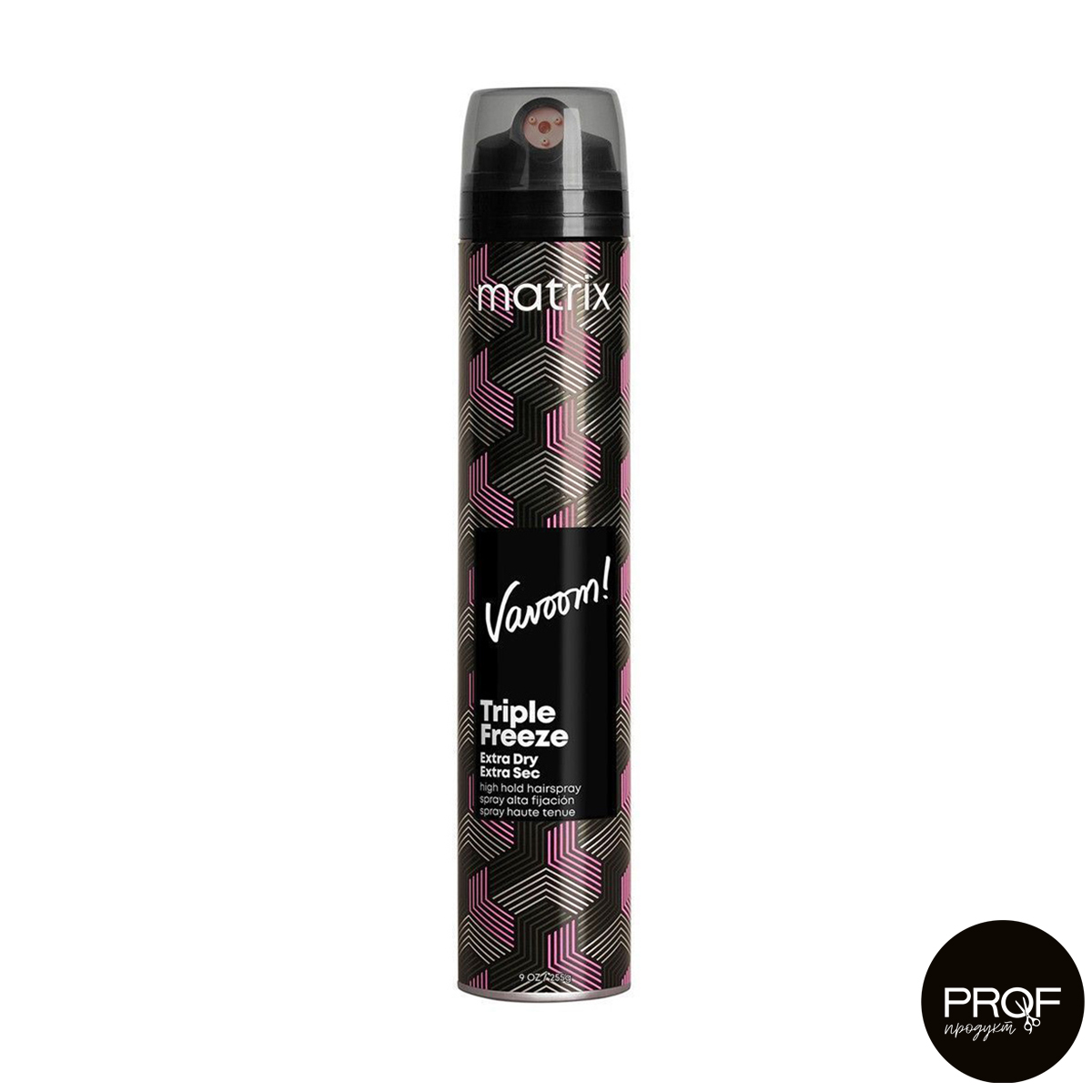 Сухий спрей Matrix Vavoom Triple Freeze Extra Dry Spray для екстрафіксації волосся, з потрійним дифузором, 300 мл
